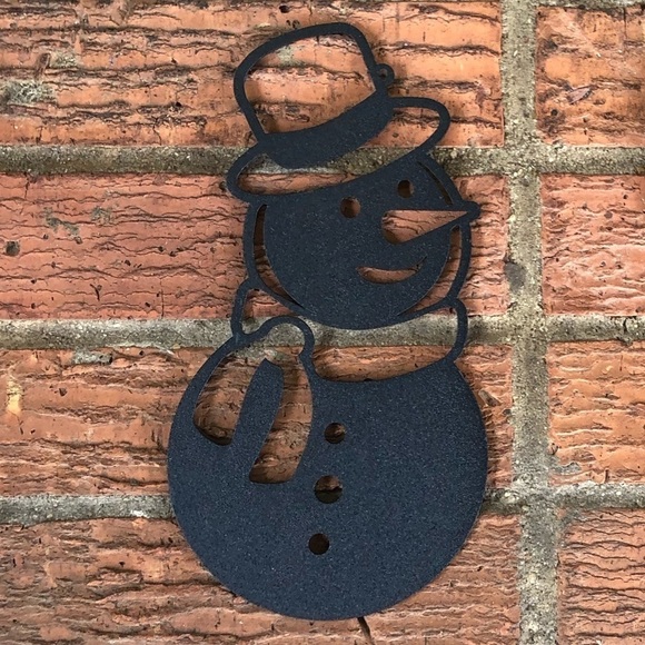 Redline Steel Laser Cut Metal Christmas Holiday Snowman Wall Art Decorative Sign - Picture 3 of 5